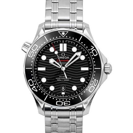 Omega Seamaster ruostumattomasta teräksestä valmistettu musta kellotaulu automaattinen sukeltajan 210.30.42.20.01.001 300M miesten kello