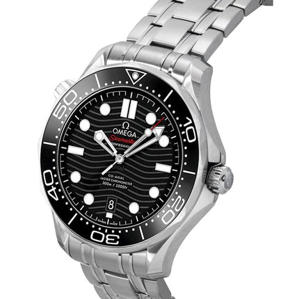 Omega Seamaster ruostumattomasta teräksestä valmistettu musta kellotaulu automaattinen sukeltajan 210.30.42.20.01.001 300M miesten kello