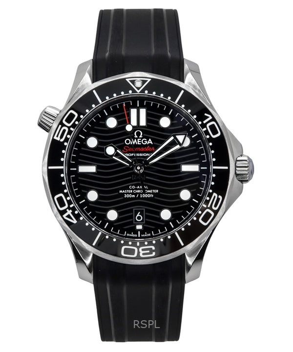 Omega Seamaster kumihihna musta kellotaulu automaattinen sukeltaja 210.32.42.20.01.001 300M miesten kello