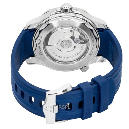 Omega Seamaster Rubber Strap Blue Dial Automatic Diver&#39;s 210.32.42.20.03.001 300M miesten kello