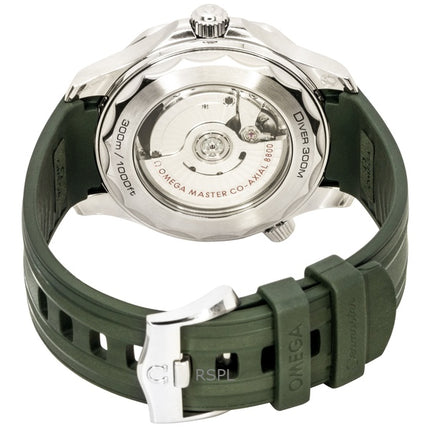 Omega Seamaster Rubber Strap Green Dial Automatic Diver&#39;s 210.32.42.20.10.001 300M miesten kello