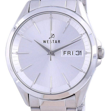 Westar Silver Dial ruostumaton teräs kvartsi 50212 STN 107 miesten kello
