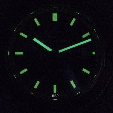 Edox Hydro-Sub Diver&#39,s ruostumattomasta teräksestä valmistettu musta kellotaulu 801283NBMNIB 300M miesten kello
