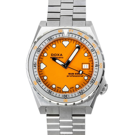 Doxa SUB 600T Professional Orange Dial Automatic Diver&#39;s 862.10.351.10 600M miesten kello lisärannekkeilla