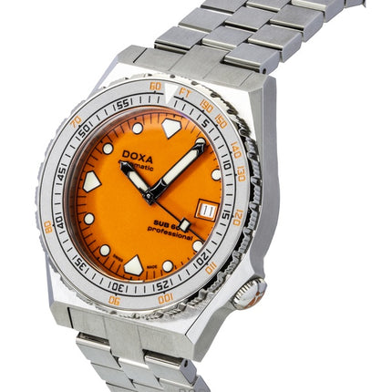 Doxa SUB 600T Professional Orange Dial Automatic Diver&#39;s 862.10.351.10 600M miesten kello lisärannekkeilla