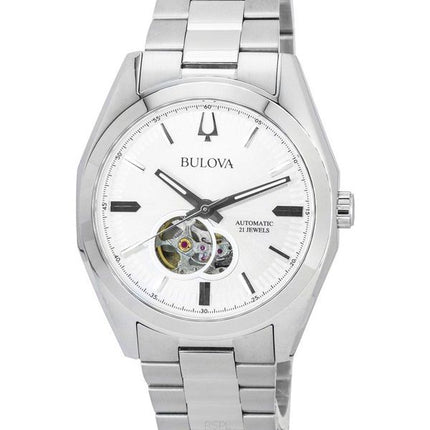 Bulova Surveyor Expansion Open Heart hopea kellotaulu 96A274 miesten kello