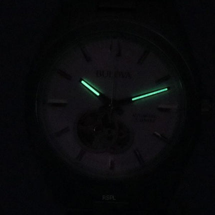Bulova Surveyor Expansion Open Heart hopea kellotaulu 96A274 miesten kello