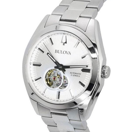 Bulova Surveyor Expansion Open Heart hopea kellotaulu 96A274 miesten kello