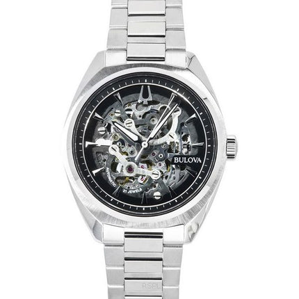 Bulova Classic Surveyor ruostumattomasta teräksestä hopea luuranko kellotaulu 96A293 miesten kello