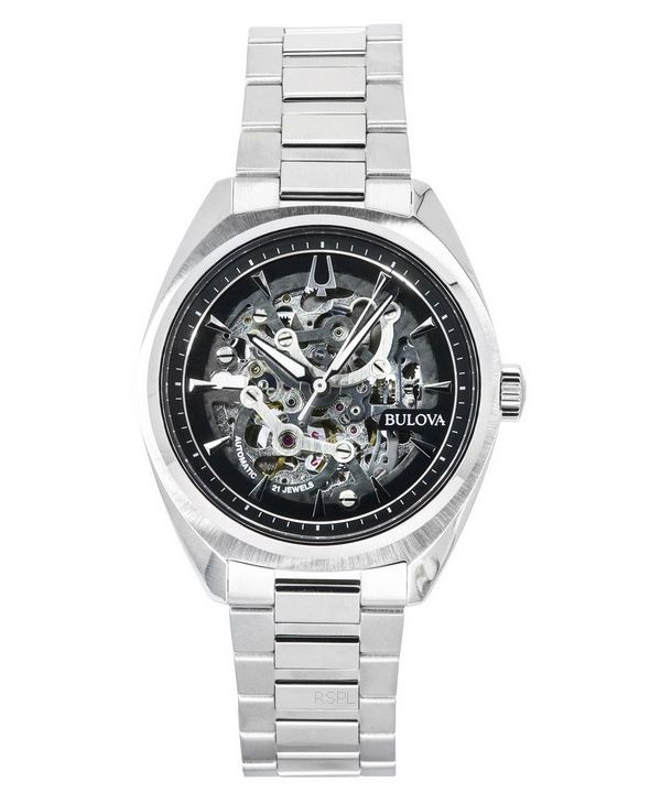 Bulova Classic Surveyor ruostumattomasta teräksestä hopea luuranko kellotaulu 96A293 miesten kello