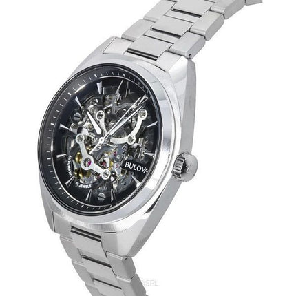 Bulova Classic Surveyor ruostumattomasta teräksestä hopea luuranko kellotaulu 96A293 miesten kello