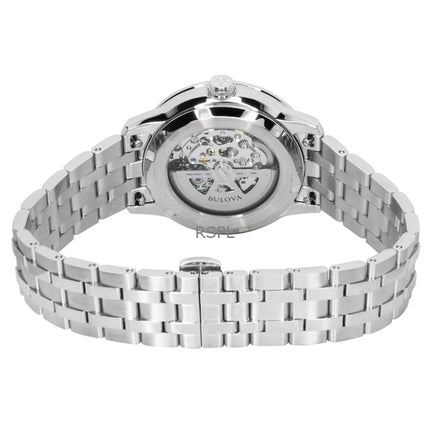 Bulova Sutton ruostumattomasta teräksestä valmistettu vihreä luuranko automaattinen 96A329 miesten kello