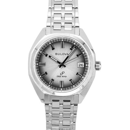Bulova Jet Star ruostumattomasta teräksestä valmistettu harmaa kellotaulu kvartsi 96B472 miesten kello