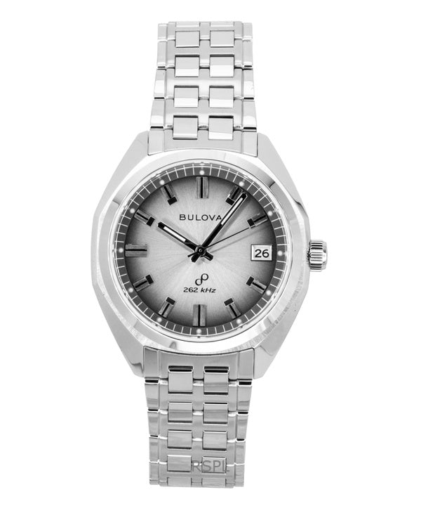 Bulova Jet Star ruostumattomasta teräksestä valmistettu harmaa kellotaulu kvartsi 96B472 miesten kello