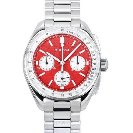 Bulova Lunar Pilot Chronograph ruostumattomasta teräksestä valmistettu punainen kellotaulu kvartsi 96K115 miesten kello