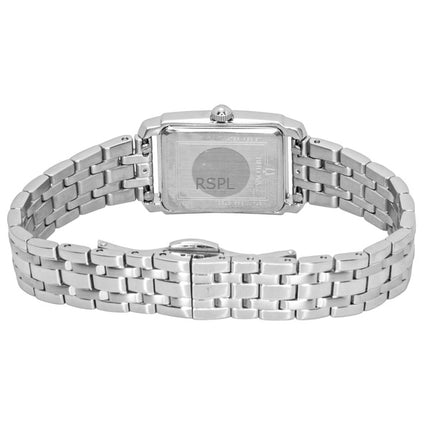 Bulova Sutton Diamond Accents ruostumattomasta teräksestä valmistettu harmaa helmiäishohtoinen kvartsi 96P252 naisten kello