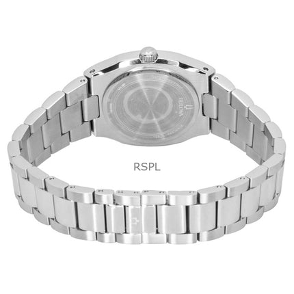 Bulova Surveyor ruostumattomasta teräksestä valmistettu timanttikoristeinen sininen helmiäismuna-kellotaulu kvartsi 96R246 naisten kello