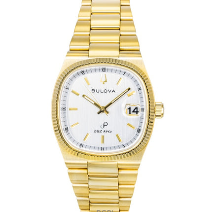 Bulova Super Seville -kullanvärinen ruostumattomasta teräksestä valmistettu valkoinen kellotaulu kvartsi 97B223 miesten kello