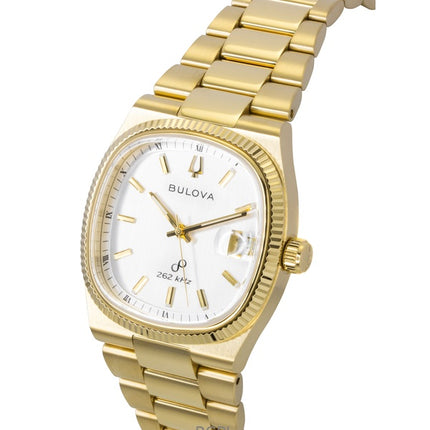 Bulova Super Seville -kullanvärinen ruostumattomasta teräksestä valmistettu valkoinen kellotaulu kvartsi 97B223 miesten kello