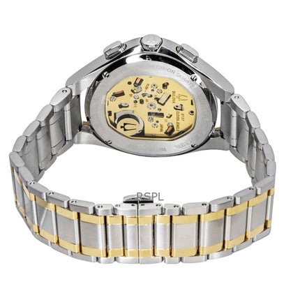 Bulova Curv Chronograph kaksisävyinen ruostumattomasta teräksestä valmistettu musta kellotaulu kvartsi 98A301 miesten kello