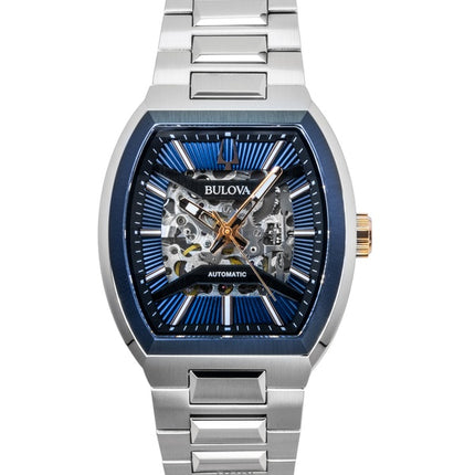 Bulova Maquina ruostumattomasta teräksestä valmistettu sininen kellotaulu automaattinen 98A319 miesten kello