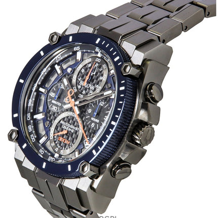 Bulova Icon Precisionist Chronograph ruostumattomasta teräksestä valmistettu harmaa kellotaulu kvartsi sukeltajan 98B343 300M miesten kello