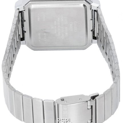 Casio Vintage digitaalinen ruostumattomasta teräksestä valmistettu kvartsi A100WE-7B A100WE-7B Unisex kello