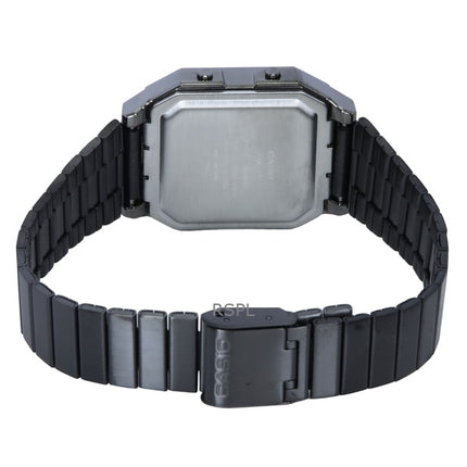 Casio Vintage digitaalinen ruostumattomasta teräksestä valmistettu kvartsi A130WEGG-1A unisex kello