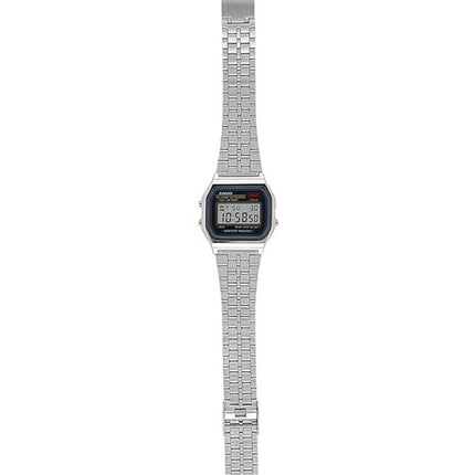 Casio digitaalinen herätyskello Chrono ruostumaton teräs A159WA N1DF A159WA-N1 Miesten kello