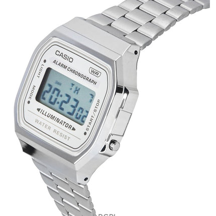 Casio Vintage digitaalinen ruostumattomasta teräksestä valmistettu rannekoru kvartsi A168WA-8 unisex kello