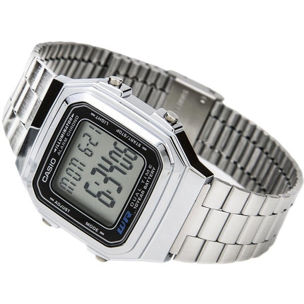 Casio Digital ruostumattomasta teräksestä hälytys Chrono Dual aika A178WA 1ADF A178WA-1A Miesten kello