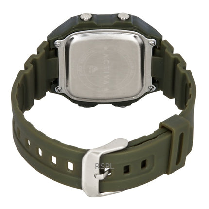 Invicta Activa Digital vihreä polyuretaaniranneke mustalla kellotaululla kvartsi ACW1299-002 miesten kello