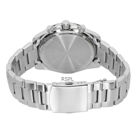 Citizen Chronograph ruostumattomasta teräksestä valmistettu musta kellotaulu kvartsi AN8230-59E 100M miesten kello