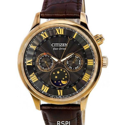 Miesten Citizen Eco-Drive Moon Phase -monitoimikello, musta kellotaulu AP1059-19E