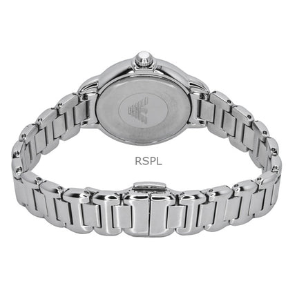 Emporio Armani ruostumattomasta teräksestä valmistettu helmiäiskuvioinen kvartsi AR11596 naisten kello