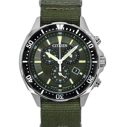 Citizen Eco-Drive nailonhihna vihreä kellotaulu Eco-Drive AT2500-19W 100M miesten kello