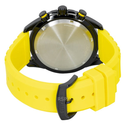 Citizen Brycen Chronograph -silikoniranneke, musta kellotaulu, Eco-Drive AT2585-08E, 100M miesten kello