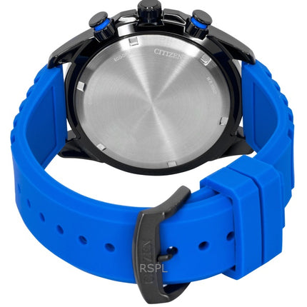 Citizen Brycen Chronograph -silikoniranneke, musta kellotaulu, Eco-Drive AT2586-05E, 100M miesten kello