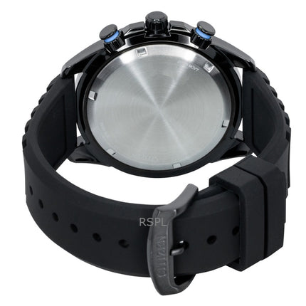 Citizen Brycen Chronograph -silikoniranneke, musta kellotaulu, Eco-Drive AT2587-02E, 100M miesten kello