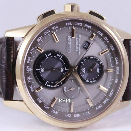 Citizen Eco-Drive Radio-ohjattavat maailman aika AT8113 - 12H Miesten kello