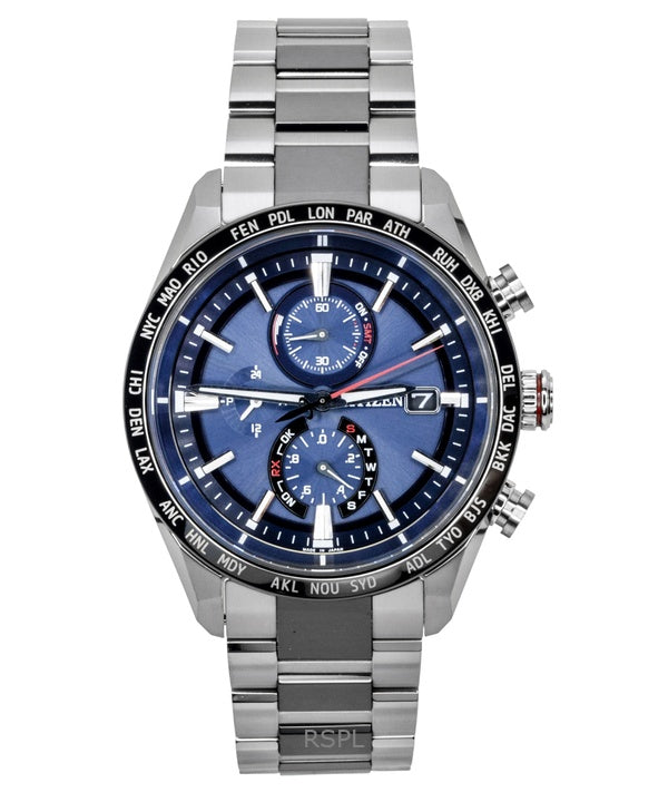 Citizen Attesa Chronograph Radio-Controlled Super Titanium Eco-Drive AT8186-51L 100M miesten kello