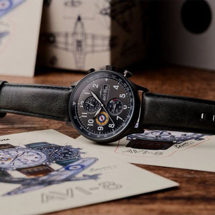 AVI-8 Hawker Hurricane Tachymeter Quartz AV-4011-0D miesten kello
