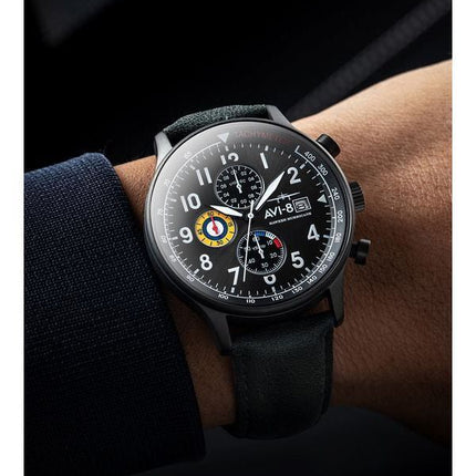 AVI-8 Hawker Hurricane Tachymeter Quartz AV-4011-0D miesten kello