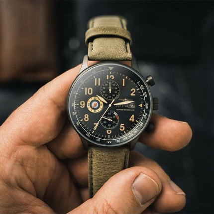 AVI-8 Hawker Hurricane Tachymeter Quartz AV-4011-0E miesten kello