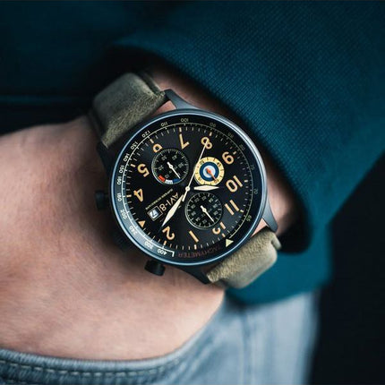 AVI-8 Hawker Hurricane Tachymeter Quartz AV-4011-0E miesten kello