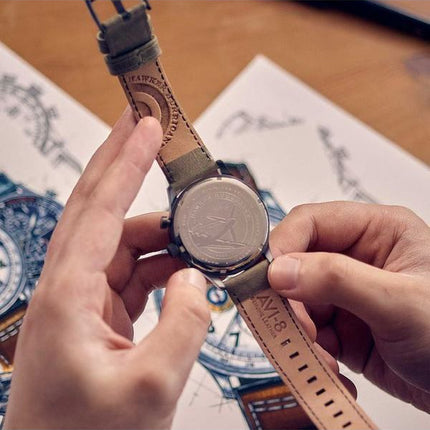 AVI-8 Hawker Hurricane Tachymeter Quartz AV-4011-0E miesten kello