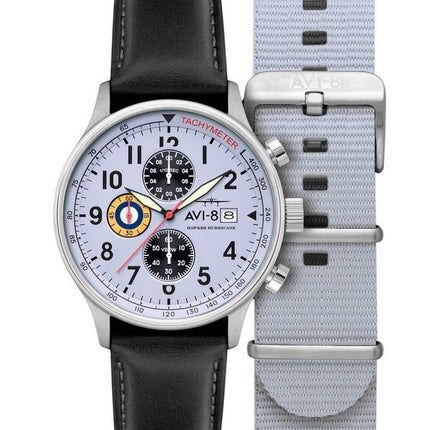 AVI-8 Hawker Hurricane Classic Chronograph Gray Kellotaulu Kvartsi AV-4011-0V Miesten kello lisähihnKaikkia