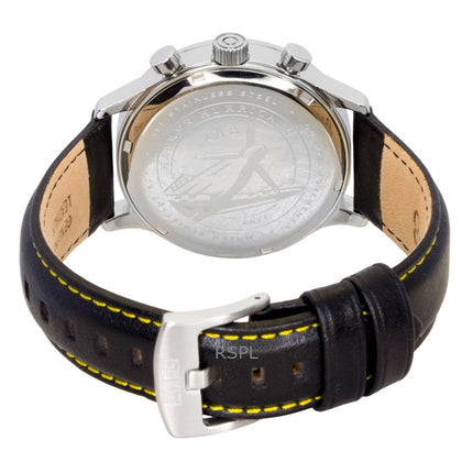 AVI-8 Hawker Hurricane Classic Chronograph -kvartsikello, mustalla nahkarannekkeella, AV-4011-0Z, miesten rannekello lisärannekkeella