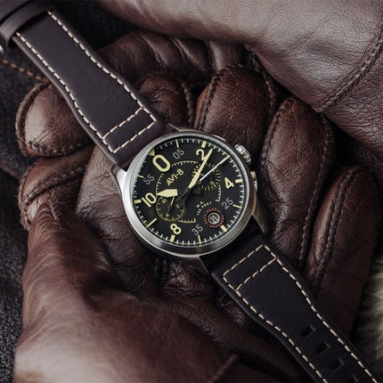 AVI-8 Spitfire Lock Midnight Oak Chronograph Quartz AV-4089-01 Miesten kello