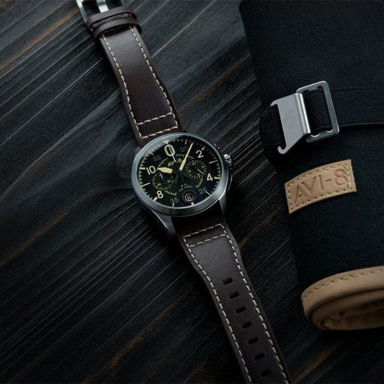 AVI-8 Spitfire Lock Midnight Oak Chronograph Quartz AV-4089-01 Miesten kello